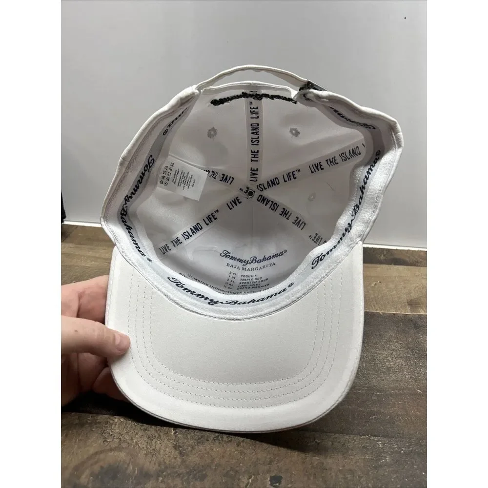 Tommy Bahama Men's‎ Hat Baja Margarita Hat 6 Panel Adjustable Cap NWT White